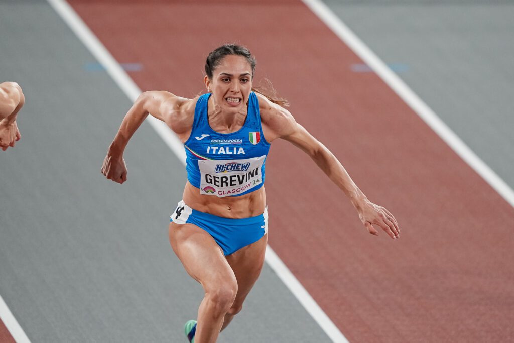 Sveva Gerevini nel pentathlon a Glasgow.