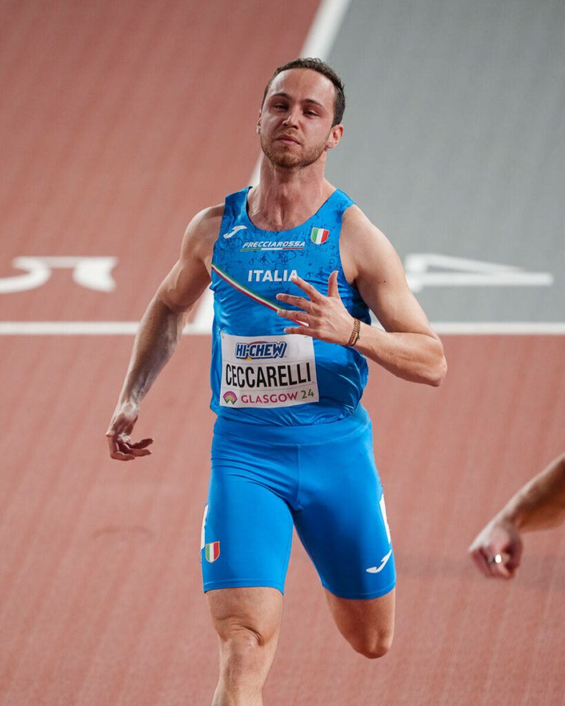 Samuele Ceccarelli eliminato nei 60 metri.