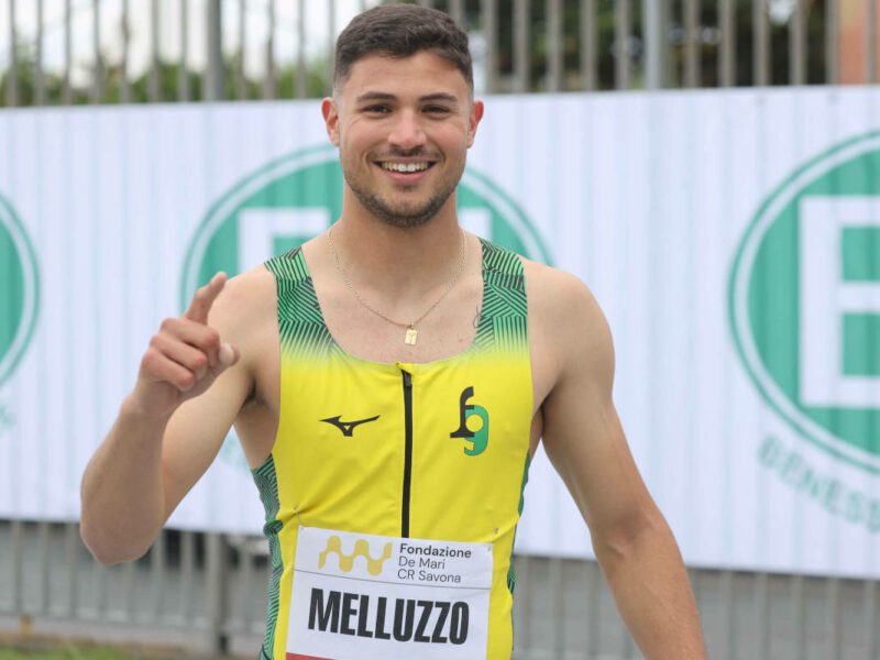 Matteo Melluzzo ha corso i 100 metri in 10"21.