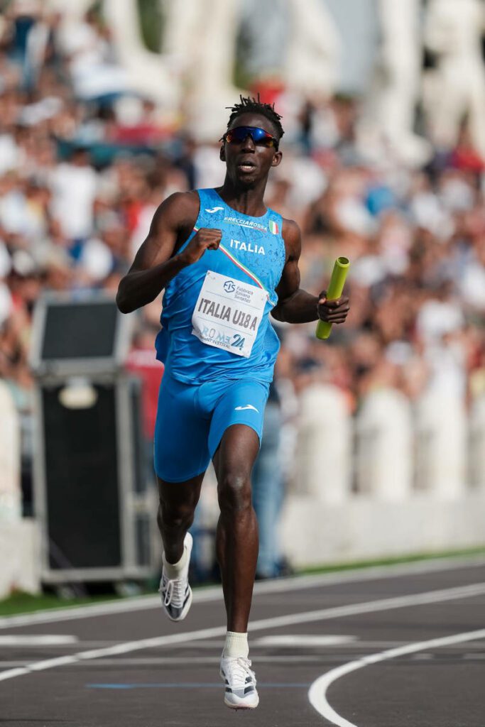 Leo Domenis in azione in staffetta.