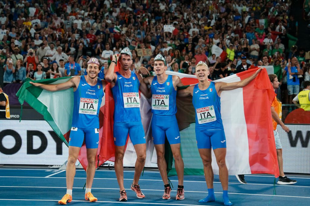 La 4x400 d'argento agli europei.