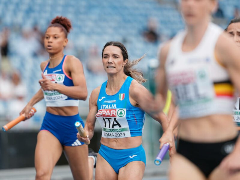 Giancarla Trevisan in gara agli europei di Roma.