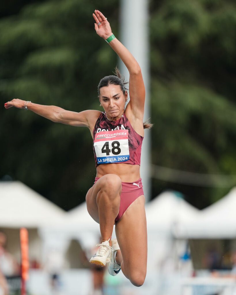 Veronica Zanon in azione a La Spezia.