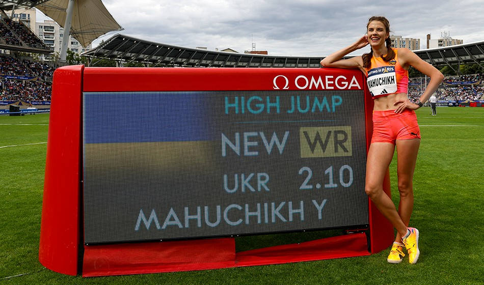 Yaroslava Mahuchikh in Diamond League a Parigi.