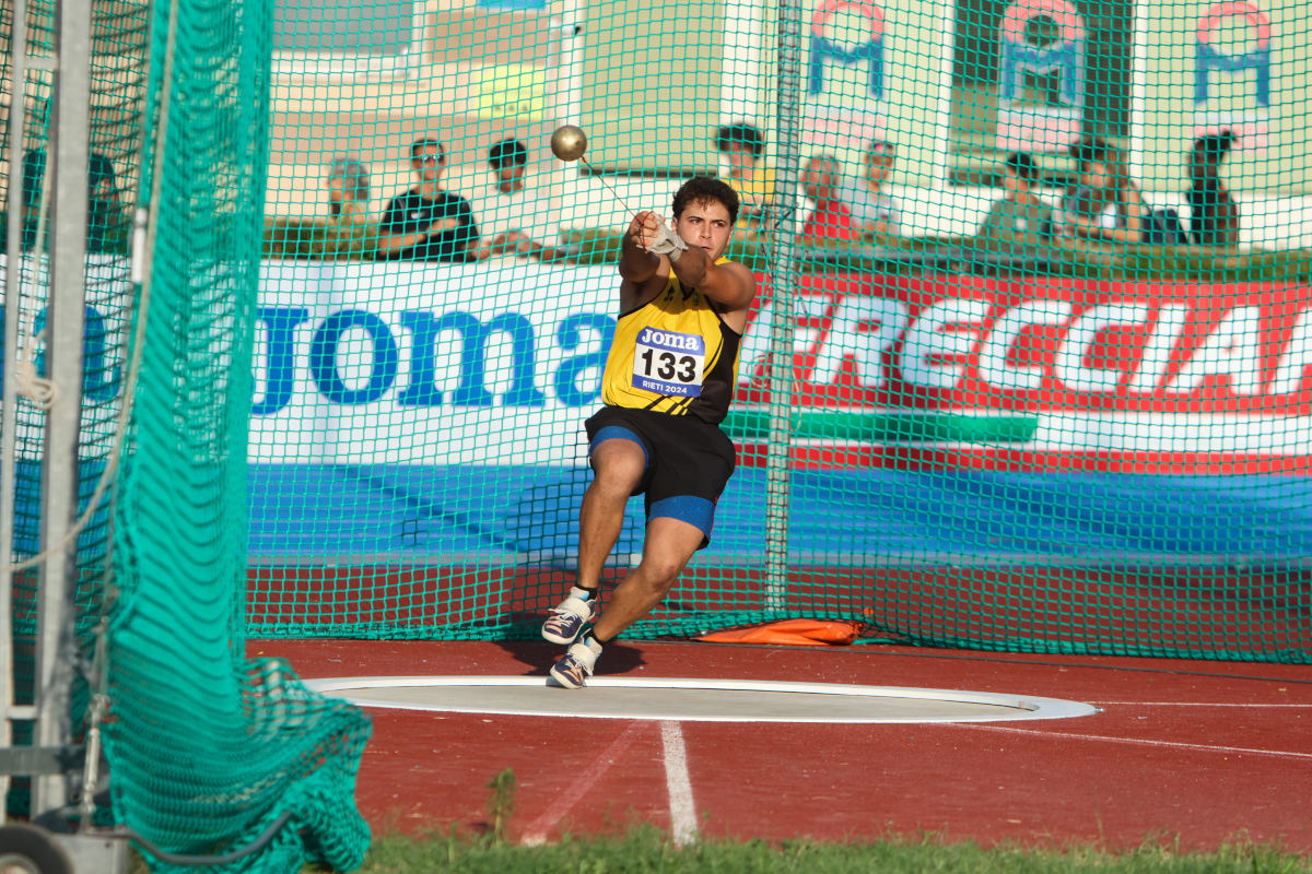 Pietro Camilli ai campionati italiani di Rieti.