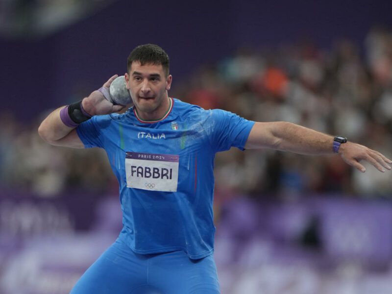 Leonardo Fabbri alle Olimpiadi di Parigi.