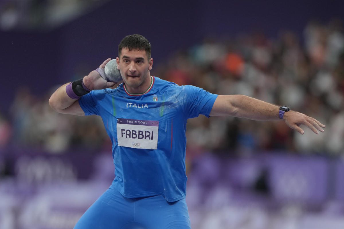 Leonardo Fabbri alle Olimpiadi di Parigi.