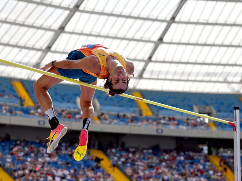 Gianmarco Tamberi nella tappa di Diamond League a Chorzow.