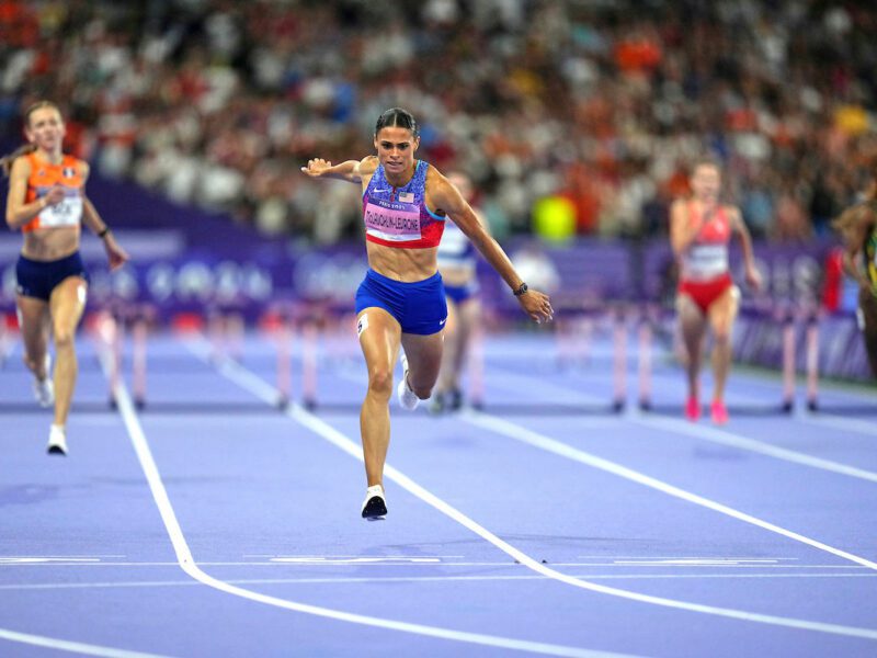 Sydney McLaughlin oro dei 400 ostacoli.