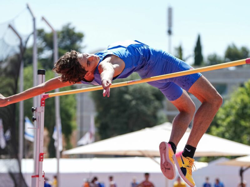 Matteo Sioli in gara a Gerusalemme.