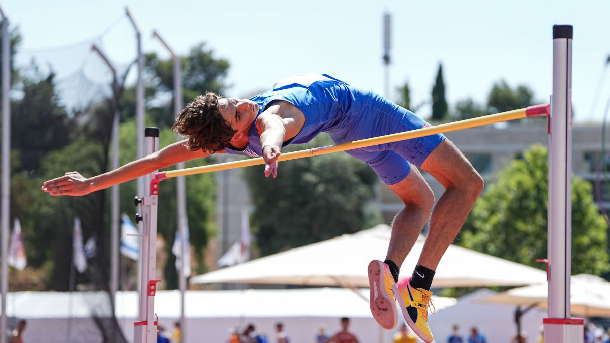 Matteo Sioli in gara a Gerusalemme.