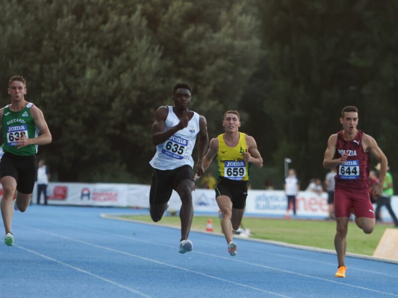 Stephen Awuah Baffour in azione a Rieti.