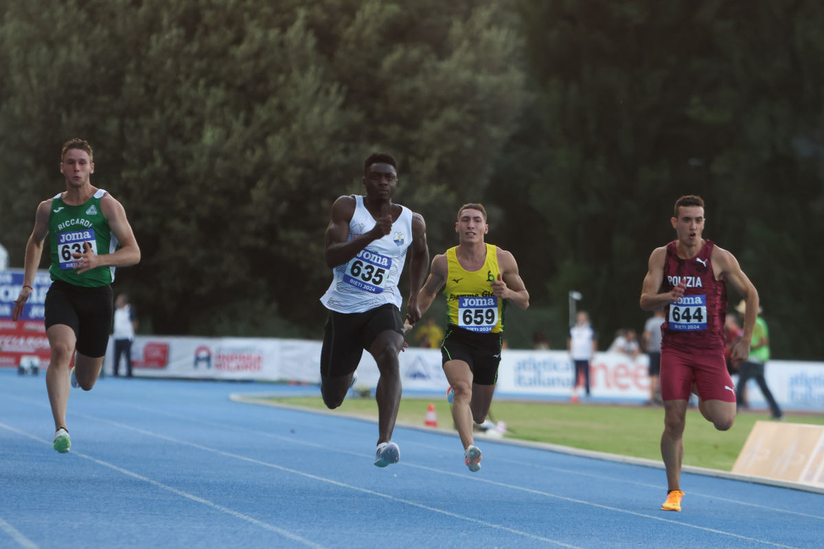 Stephen Awuah Baffour in azione a Rieti.