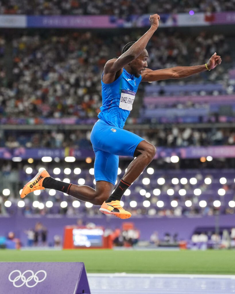 Andy Diaz in pedana alle Olimpiadi di Parigi.