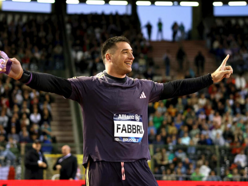 Leonardo Fabbri alle finali di Diamond League.