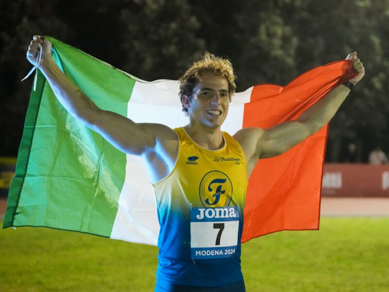 Giovanni Frattini ai campionati italiani di società a Modena.