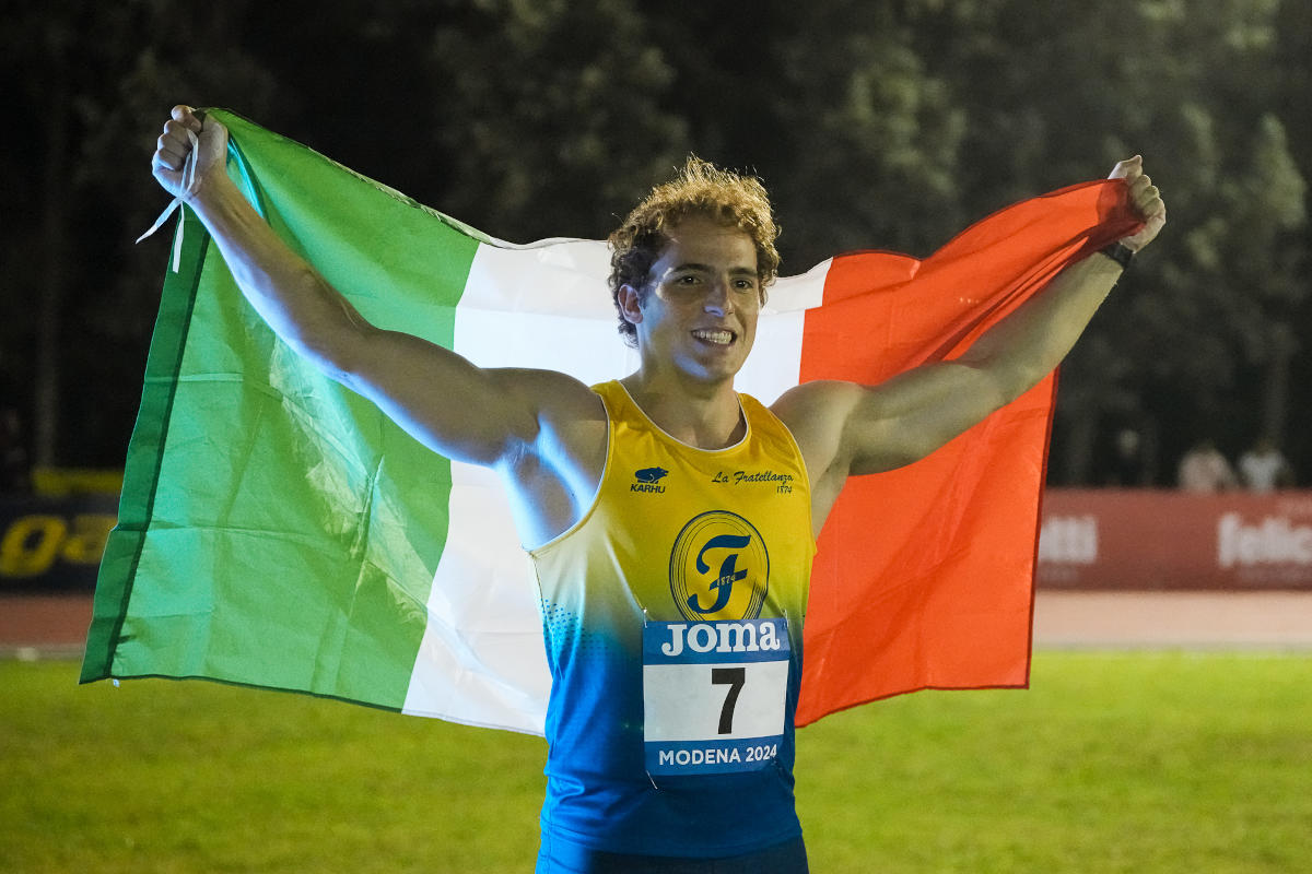 Giovanni Frattini ai campionati italiani di società a Modena.