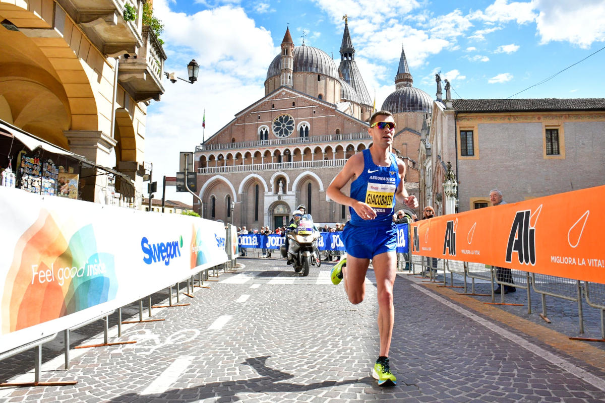 Alessandro Giacobazzi alla maratona di Padova.