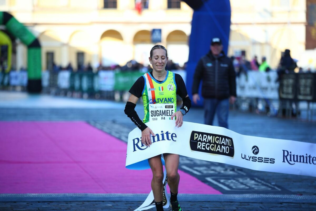 Federica Sugamiele alla maratona di Reggio Emilia nel 2023.