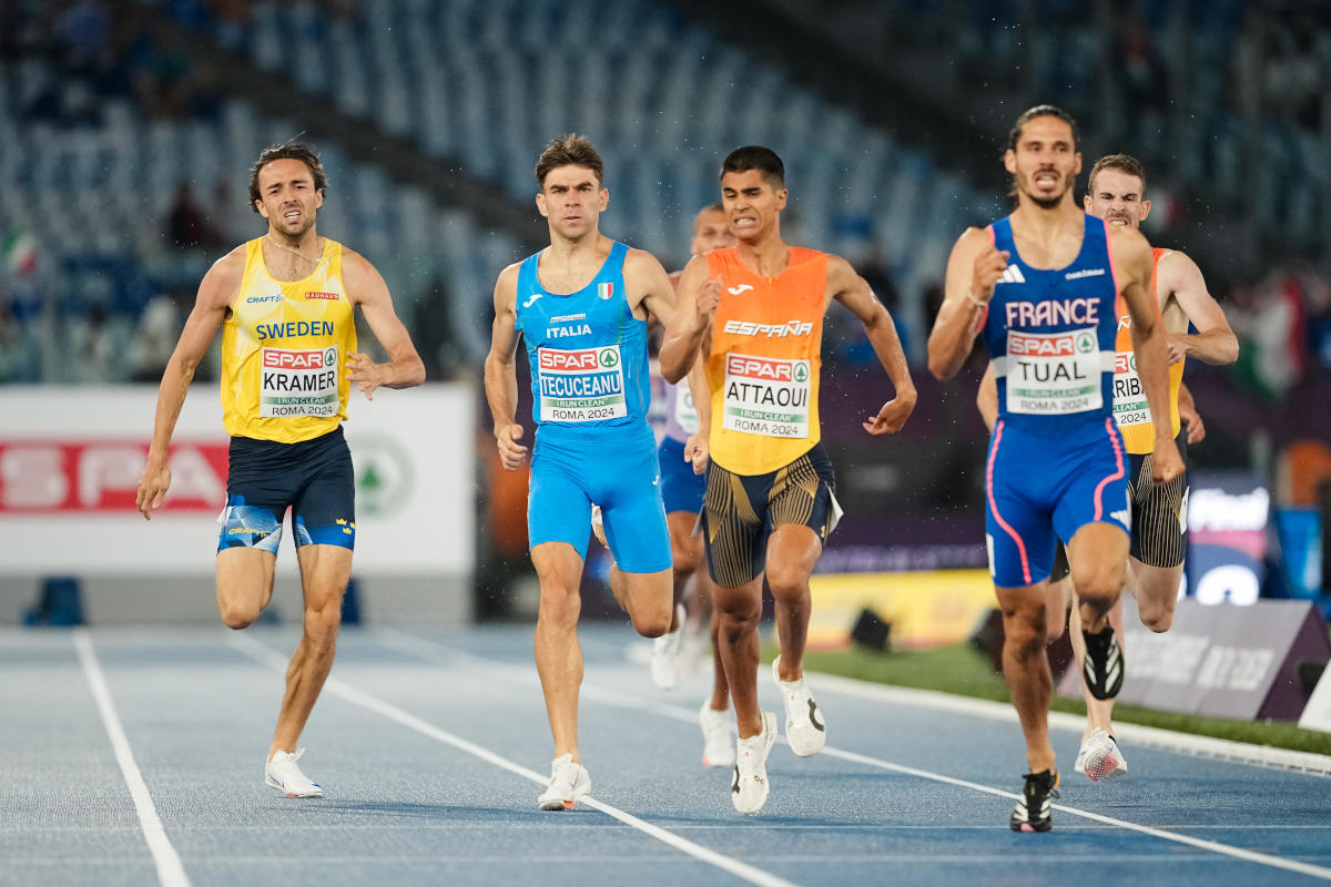 Catalin Tecuceanu, nella finale degli 800 a Roma.